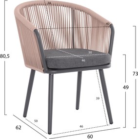 ΠΟΛΥΘΡΟΝΑ ΑΛΟΥΜΙΝΙΟΥ HARRIET HM5548.12 ΑΝΘΡΑΚΙ-ΜΠΕΖ ΣΧΟΙΝΙ 60x62x80,5Υεκ