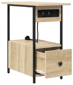 vidaXL Κομοδίνο Sonoma Δρυς 60 x 30 x 61 εκ Επεξεργασμένο ξύλο