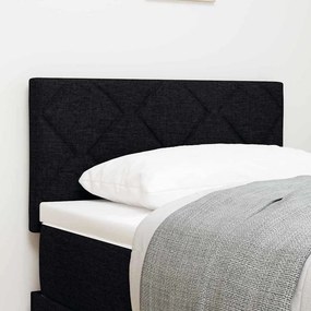 vidaXL LED κεφαλάρι Μαύρο 80 cm ύφασμα