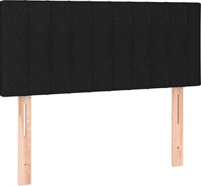 vidaXL Κρεβάτι Boxspring με Στρώμα &amp; LED Μαύρο 120x200 εκ. Υφασμάτινο
