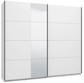 Ντουλάπα Συρόμενη GARD 200 Δίφυλλη με Καθρέπτη Λευκό 245x61x218εκ. 245x61x218 εκ.