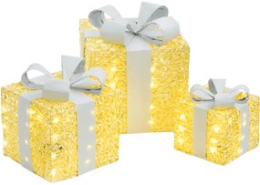 Σετ gold silk gift box silver bow