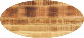 vidaXL Επιφάνεια Τραπεζιού Οβάλ 110x40x3,8 εκ. Μασίφ Ξύλο Μάνγκο