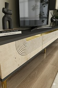 Stewehome Σετ μοντέρνας σύνθεσης τηλεόρασης με ράφι 180x30x41 cm