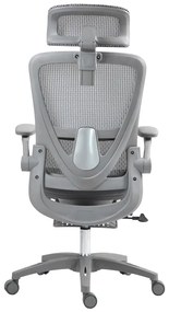 Καρέκλα γραφείου εργασίας Zenyk pakoworld mesh σε grey  απόχρωση 63x70x126εκ