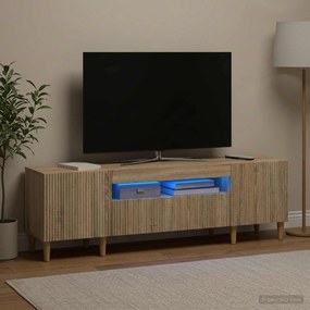 vidaXL Ντουλάπα LED Τηλεόρασης ARNHEM 153 x 35 x 43 εκ Sonoma Δρυς