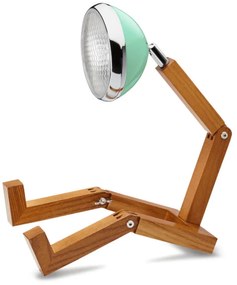 Χειροποίητο Ξύλινο Φωτιστικό Mr. Wattson ( 12V-SWR-TG) με λαμπτήρα 3W G4 και διαστάσεις 5.5 x 27.6 x 18 ~ 40cm -