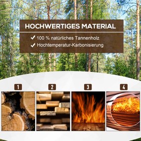 Outsunny Υπερυψωμένο παρτέρι Κουτί φύτευσης Παρτέρι βοτάνων Παρτέρι λαχανικών Παρτέρι λουλουδιών, Ξύλο ελάτης 78x35x30 cm