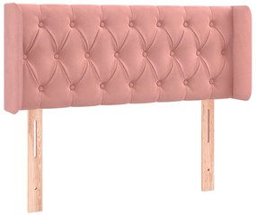 vidaXL Κεφαλάρι με Πτερύγια Ροζ 93x16x78/88 εκ. Βελούδινο
