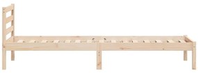 vidaXL Κρεβάτι με κεφαλάρι Καφέ 210 x 100 cm Μασίφ ξύλο πεύκου