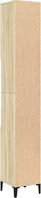 vidaXL Ντουλάπι Μπάνιου Sonoma Δρυς 30x30x190 εκ. Επεξεργασμένο Ξύλο