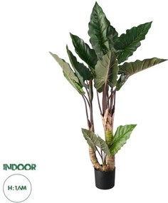 Τεχνητό Διακοσμητικό Φυτό Κολοκασία Artificial Garden RAINBOW TARO 20208 Globostar-20208-Πράσινο 20208