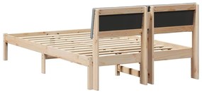 vidaXL Σκελετός Κρεβατιού Καφέ και ανοιχτό γκρι 120 x 190 cm