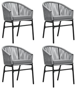 vidaXL Σετ Τραπεζαρίας Κήπου 5 Τεμαχίων Γκρι