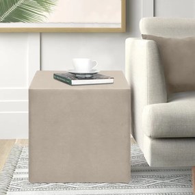 Σκαμπώ April Megapap βελούδινο χρώμα μπεζ 40x40x40εκ. - GP043-0102,4