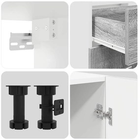 vidaXL Σετ ντουλαπιών κουζίνας 4 pcs Γκρι sonoma 140 x 46 x 81.5 εκ