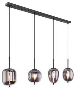 Κρεμαστό Φωτιστικό Ράγα Globo Lighting Blacky 15345-4 Μαύρο