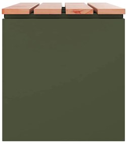 vidaXL Παγκάκι κήπου Λαδί 100 x 40 x 43 εκ Ατσάλι