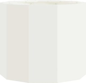 vidaXL Γλάστρα Λευκό 60 x 60 x 50 εκ Ατσάλι