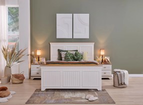 Μονό Κρεβάτι Κρεμ / Δρυς GEZA 156.4x210.2x125