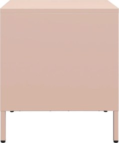 vidaXL Κομοδίνο Ροζ 35x39x43,5 εκ. από Χάλυβα