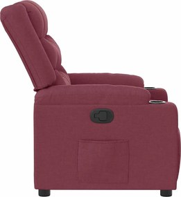 vidaXL Πολυθρόνα Ανακλινόμενη Μπορντό Υφασμάτινη