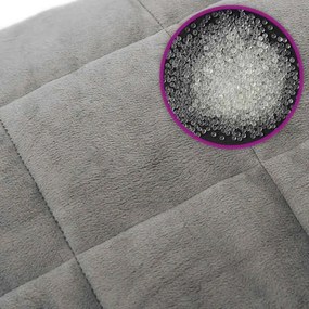 vidaXL Κουβέρτα Βαρύτητας Γκρι 200 x 200 εκ. 9 κ. Υφασμάτινη