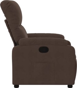 vidaXL Πολυθρόνα Ανακλινόμενη Καφέ Ύφασμα Μικροϊνών