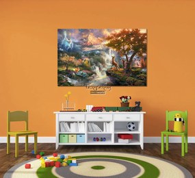 Παιδικός πίνακας σε καμβά δάσος με ζώα KNV0173 30cm x 40cm