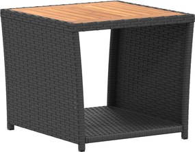 vidaXL Σετ Καναπέ 6 τμχ. Μαύρο 45 x 45 x 40 cm Πολυ-ρακί και Χάλυβας
