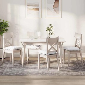 vidaXL Μαξιλάρια καθισμάτων 4 pcs Λευκό 40 x 40 x 6 cm ύφασμα