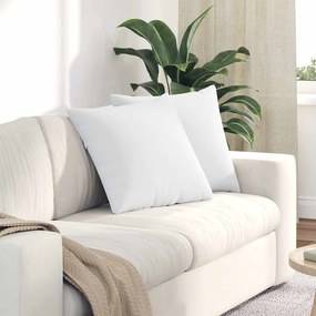 vidaXL Μαξιλάρι Καναπέ 2 pcs Λευκό 50 x 50 cm ύφασμα