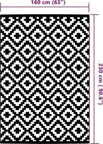 vidaXL Χαλί εξωτερικού χώρου ARAKIL Γκρι 160x230 cm PP