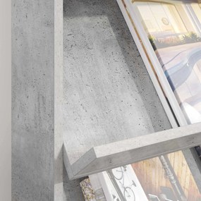 vidaXL Ράφι Περιοδικών Σκυρόδεμα Γκρι 70 x 41 x 96 εκ.