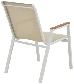 Τραπεζαρία Kliton - Azelie σετ 7τεμ αλουμίνιο σε λευκή απόχρωση 150x80x74εκ 150x80x74 εκ.