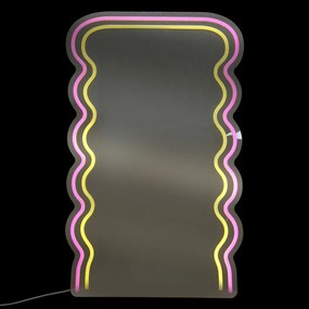 Διακοσμητικός Καθρέφτης Τοίχου Με LED & USB A-S Wavy 213750