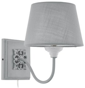 Φωτιστικό Τοίχου - Απλίκα Larache 2 43239 Grey Eglo Metal,Wood