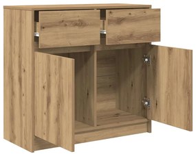 Συρταριέρα με Συρτάρια Τεχνίτης Δρυς 80x34x76 εκ. Επεξ. Ξύλο 861543