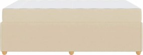 vidaXL Σκελετός Κρεβατιού με στρώμα Κρεμ 120 x 190 cm ύφασμα