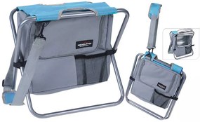 Σκαμπό Camping με Τσάντα Ψυγείο 486043a - Blue