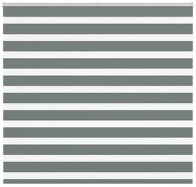 vidaXL Ζέβρα τυφλή Σκούρο Γκρι Πλάτος υφάσματος 150,9 εκ. Πολυεστέρας