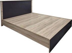 Κρεβάτι με στρώμα Athos-Nemesis pakoworld sonoma-ανθρακί 160x200εκ