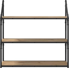 vidaXL Ράφι Τοίχου Επιτοίχιο Artisan Oak 80 x 21 x 78,5 cm