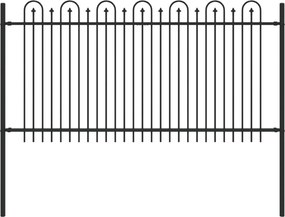 vidaXL Φράχτης Καμάρας με Άκρες Dronten Μαύρο 200 x 150 cm