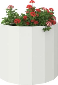 vidaXL Γλάστρα Λευκό 60 x 30 x 50 εκ. Ατσάλι