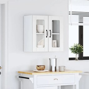 VidaXL Ντουλάπι τοίχου κουζίνας με γυάλινη πόρτα "Lucca" Λευκό