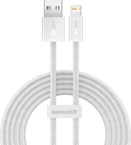BASEUS Cable USB-A - Lightning, 1m, 2.4A, Dynamic (white) - CALD000402