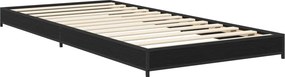 vidaXL Σκελετός Κρεβατιού Μαύρη Δρυς 80 x 200 cm Επεξεργασμένο Ξύλο