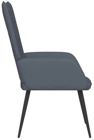 vidaXL Πολυθρόνα Relax Σκούρο Γκρι Βελούδινη