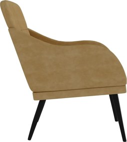 vidaXL Πολυθρόνα Καφέ 63x76x80 εκ. Βελούδινη